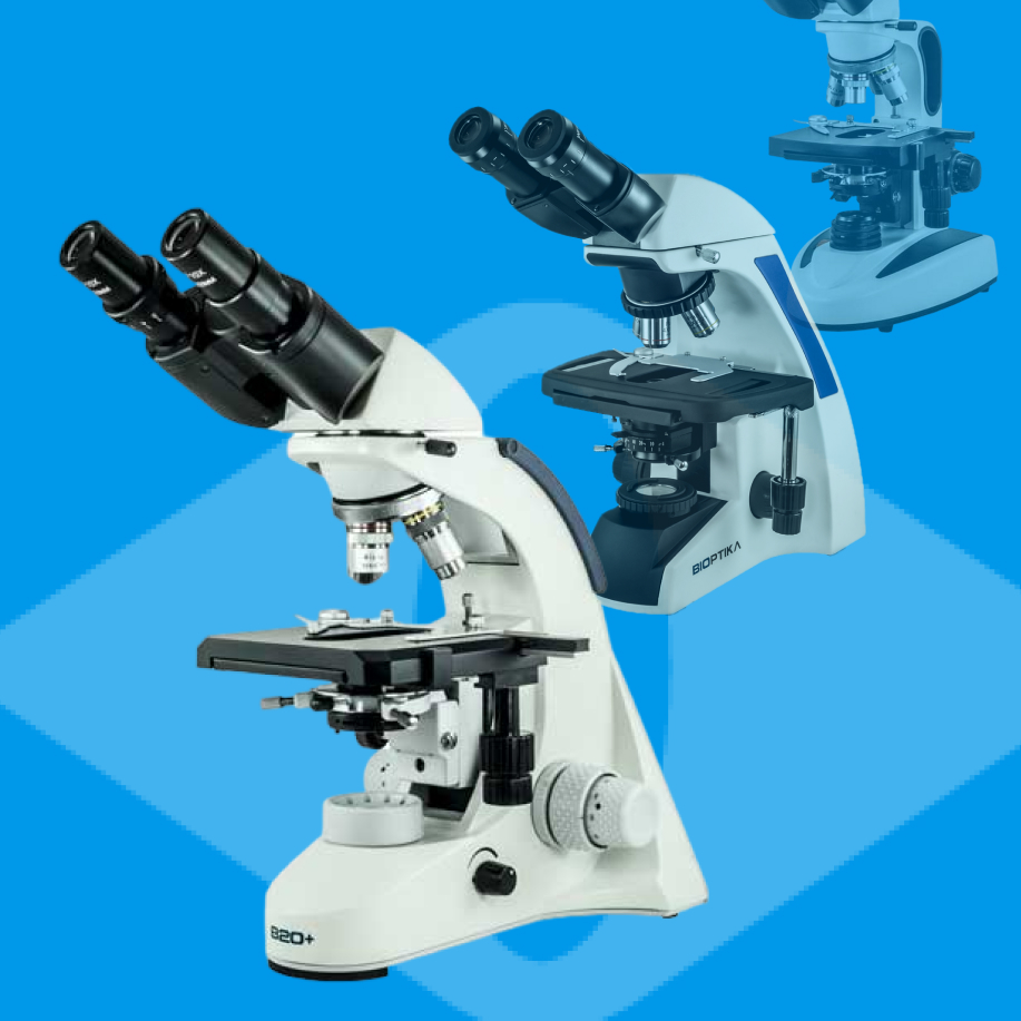 Linha de microscópios biológicos Bioptika